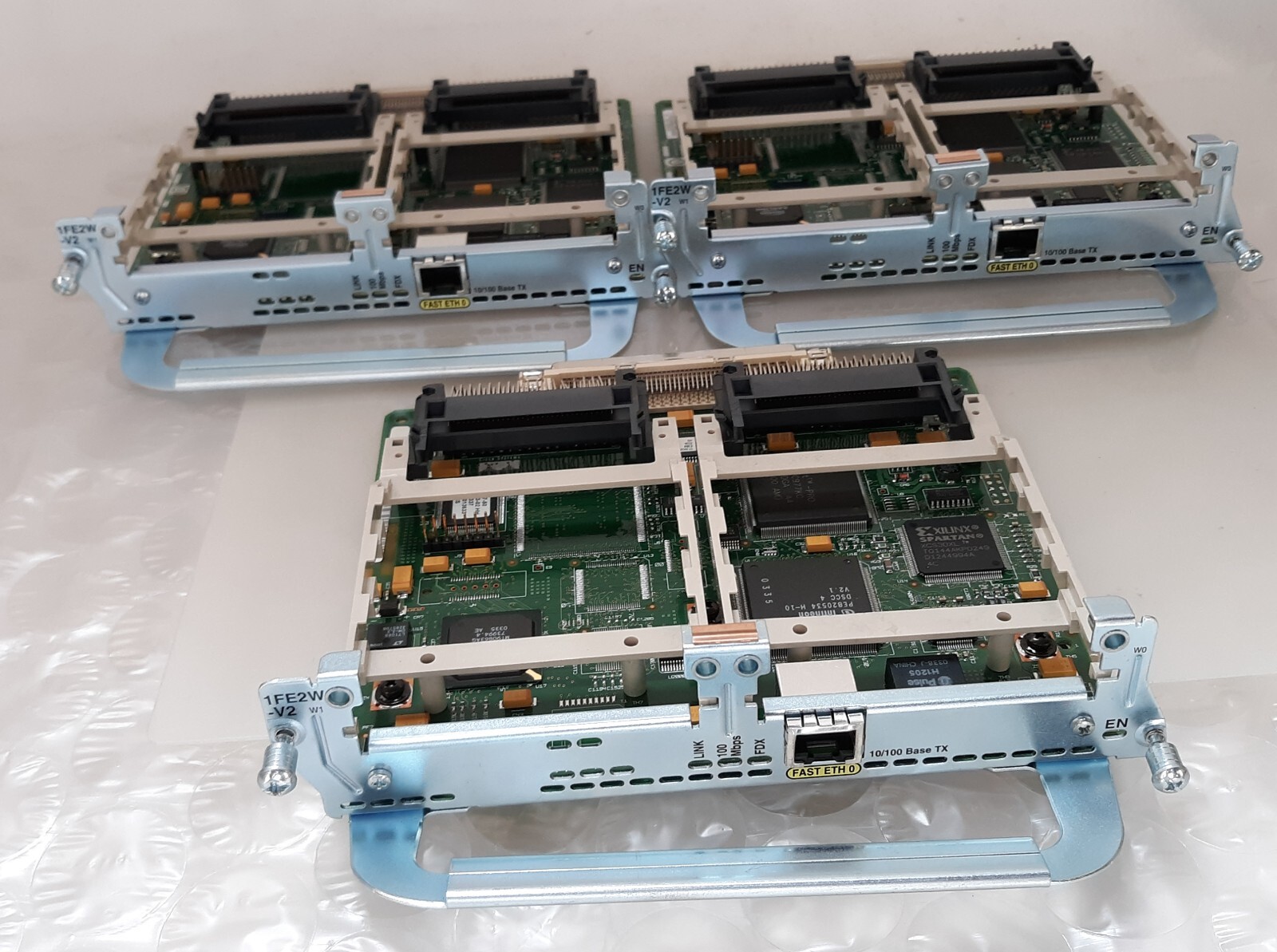 Lot of 3 Cisco 1FE2W-V2 10/100 Fast Ethernet WAN Network Interface Module