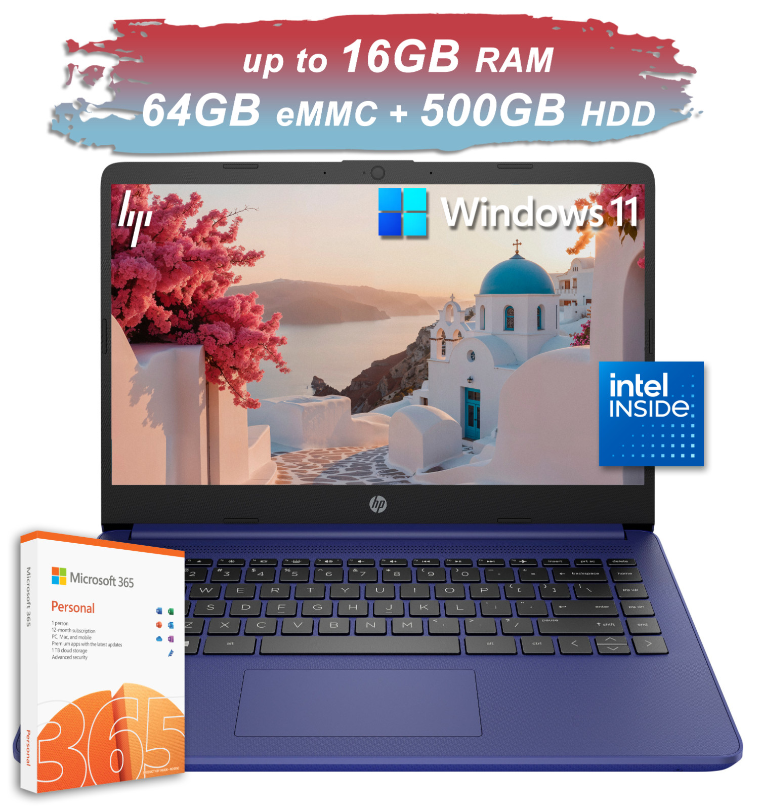 HP Laptop Computer 14" 4-Core Intel Processor Upto 16GB RAM 564GB Storage Win 11