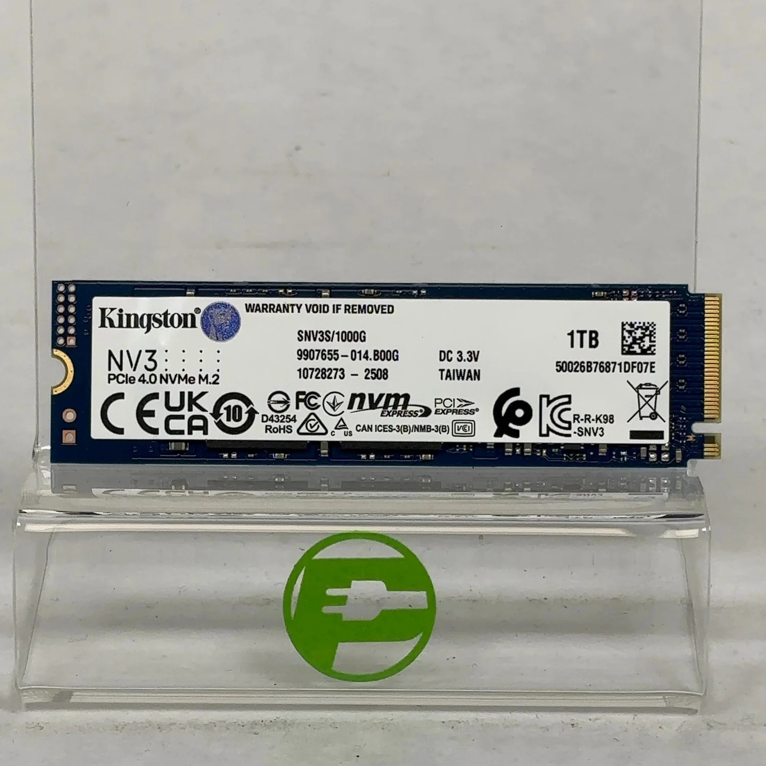 Kingston 2280mm NV3 1TB M.2 NVMe Gen 4.0 x 4 SSD 9907655-1000F