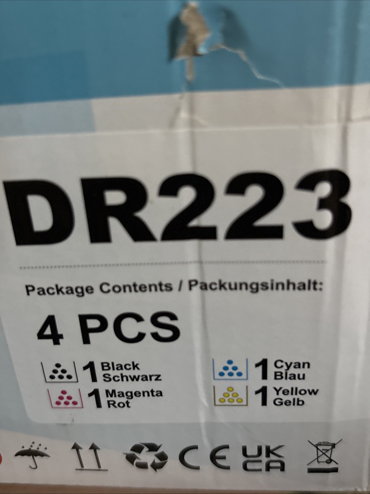Brand New EZink, 4 Piece, Premium Drum Unit DR223, Black Magenta Cyan Yellow