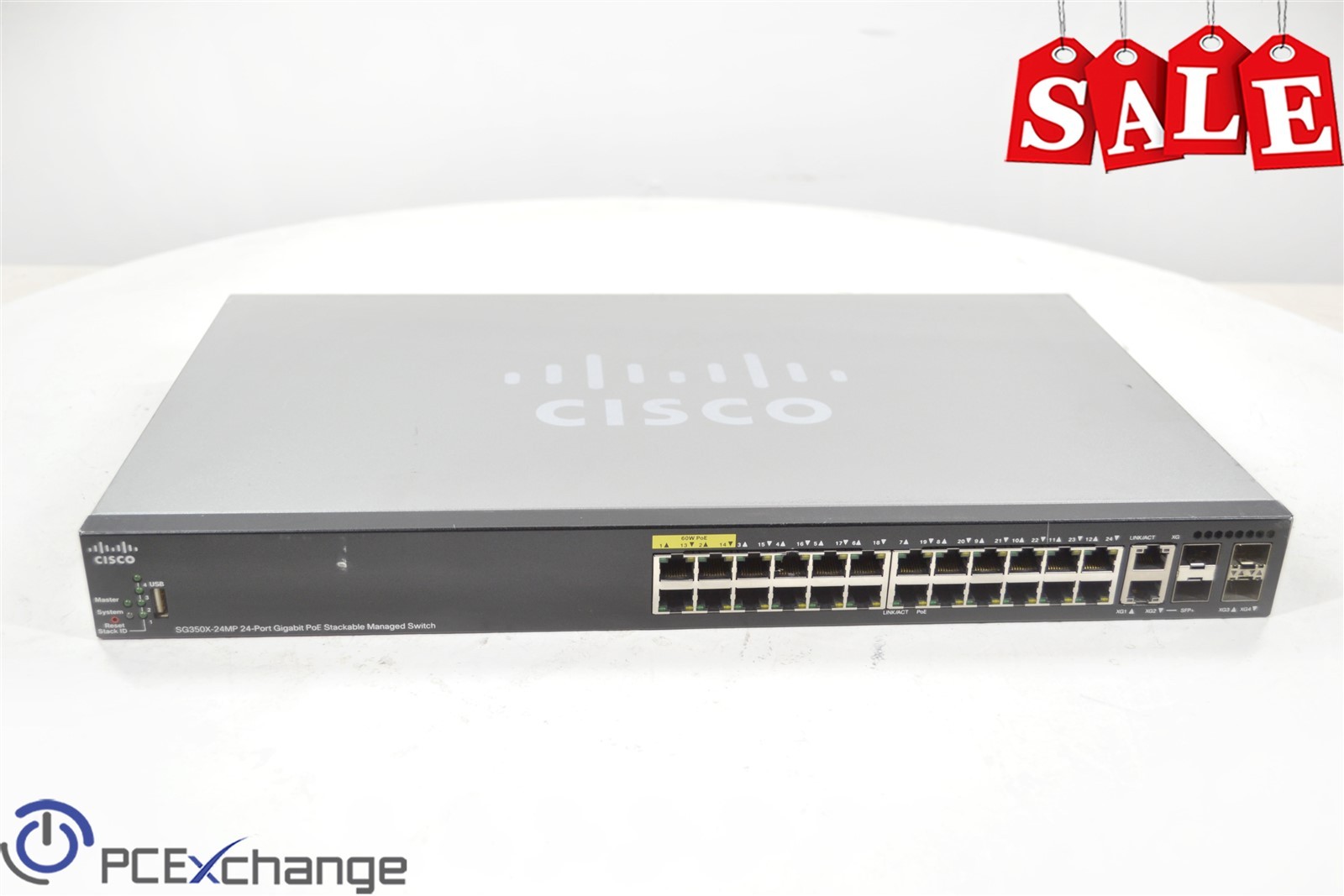Cisco SG350X-24MP 24-Port Gigabit PoE Managed Switch 4x10G Uplink SG350X-24MP-K9