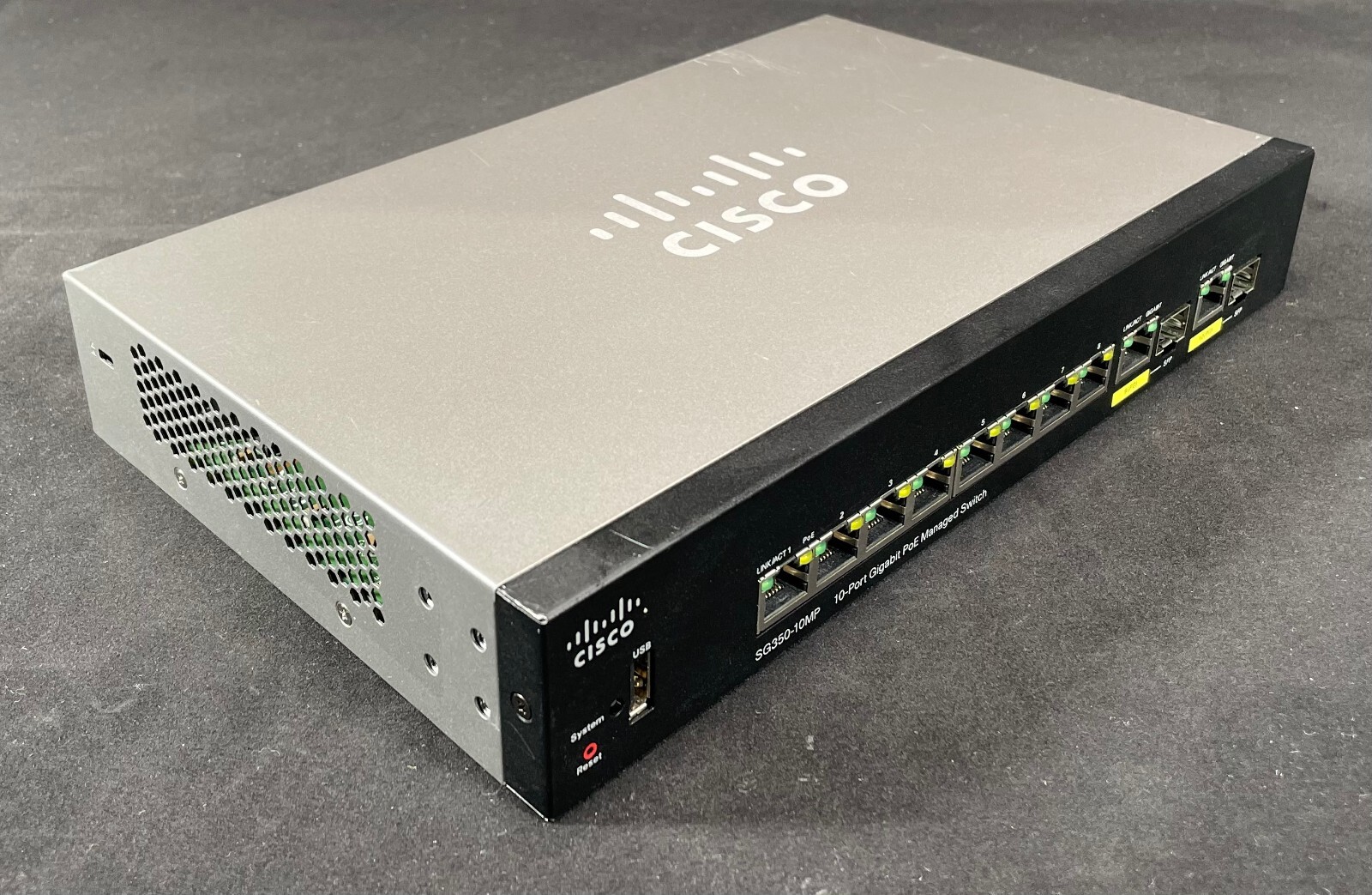 Cisco SG350-10MP 10-Port Gigabit PoE SFP Managed Ethernet Network Switch