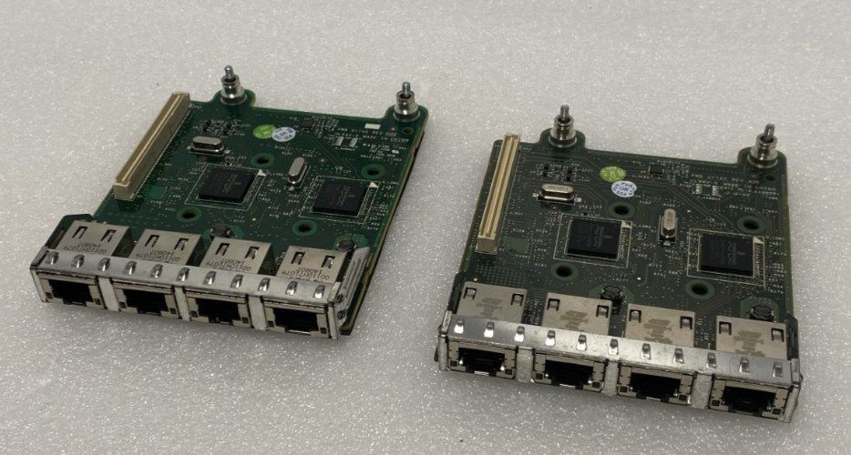 Lot of 2x 0FM487 FM487 Dell Broadcom 5720 4x Port 1GB Daughter Card