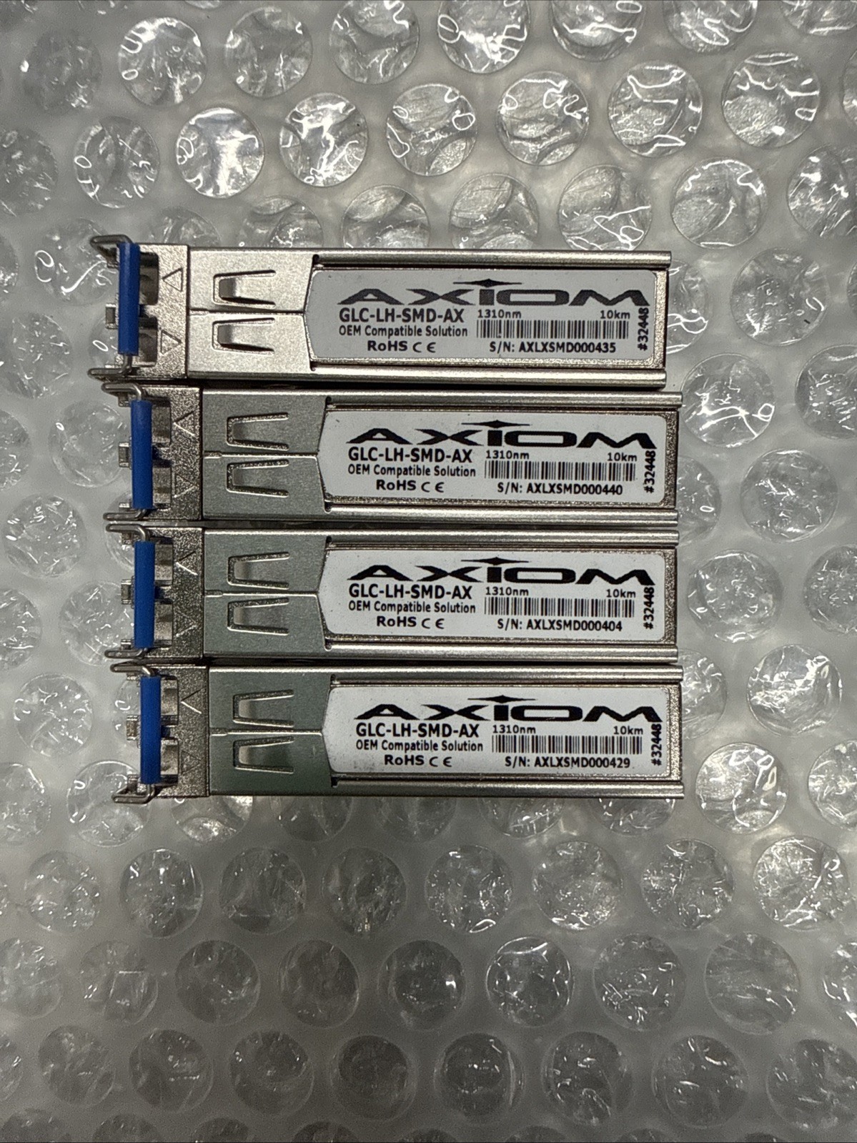 lot 3 Axiom - GLC-LH-SMD-AX   1310nm 10km DDM Transceiver  Lot Of 4