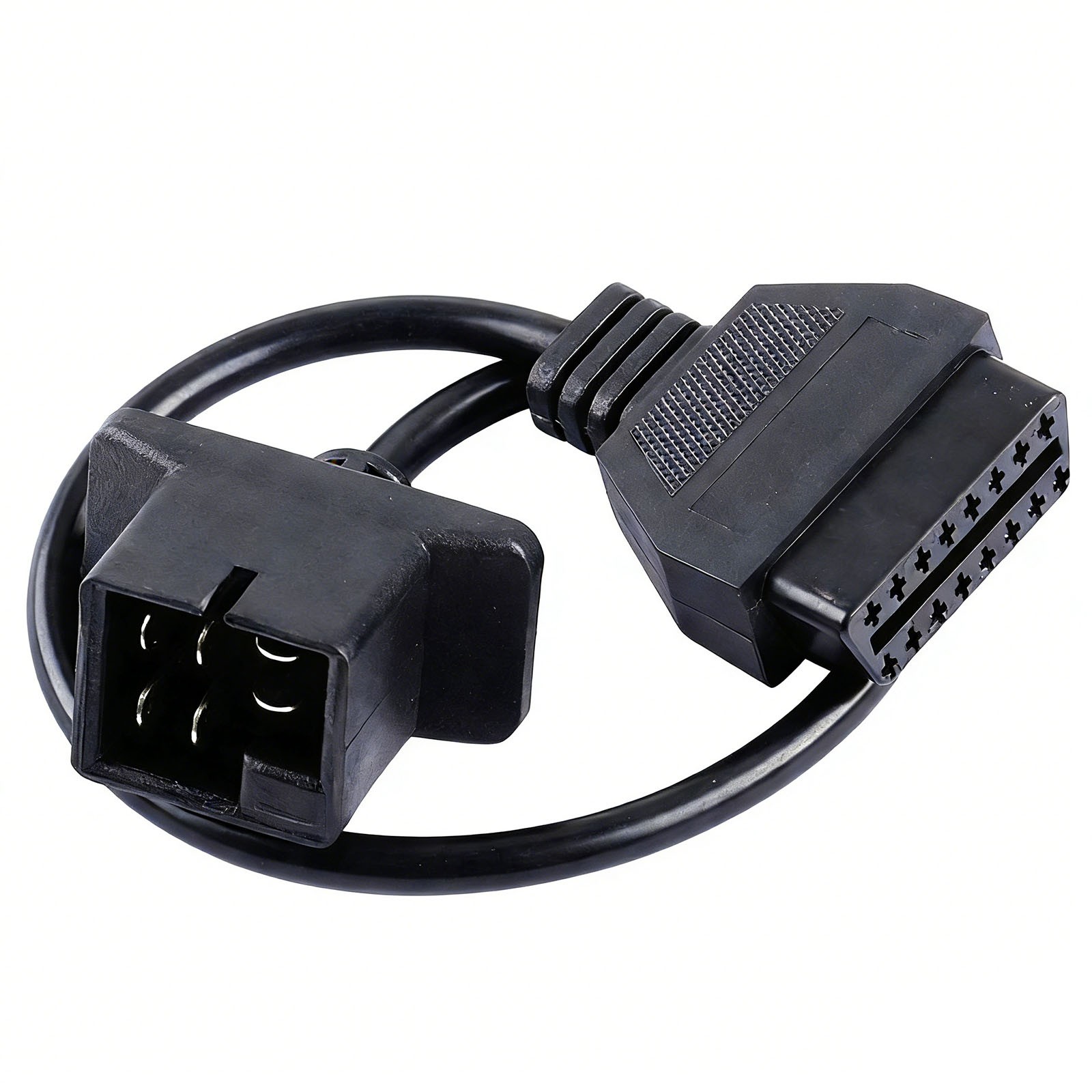 Adapter Fit for OBD1 to OBD2 6pin to 16pin Diagnostic Scanner for Jeep 6P
