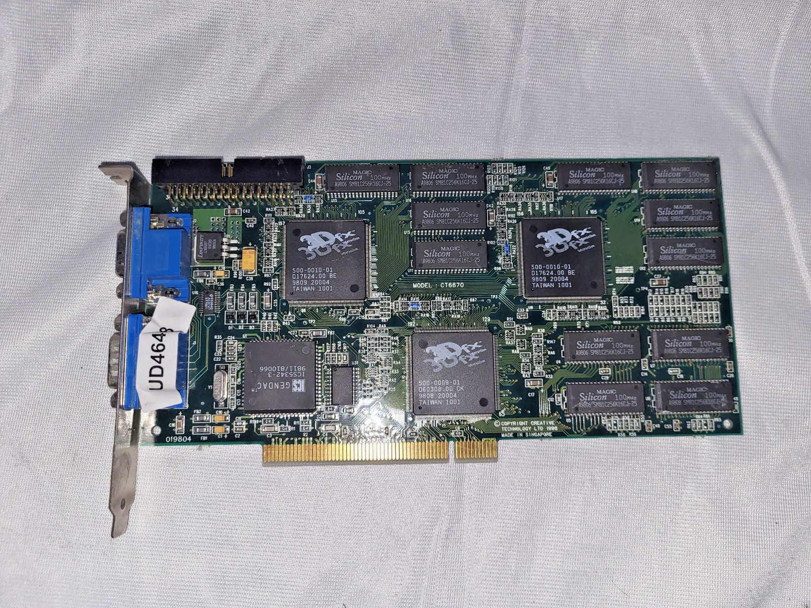 Vintage Retro PCI Video Card Creative Labs CT6670 3Dfx Voodoo2