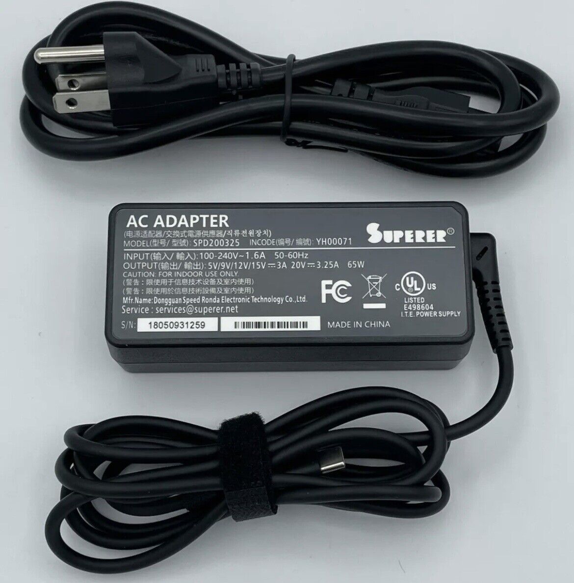 Superer UL Listed AC Charger Fit for Sony LCD TV Power Supply Adapter Cord M70