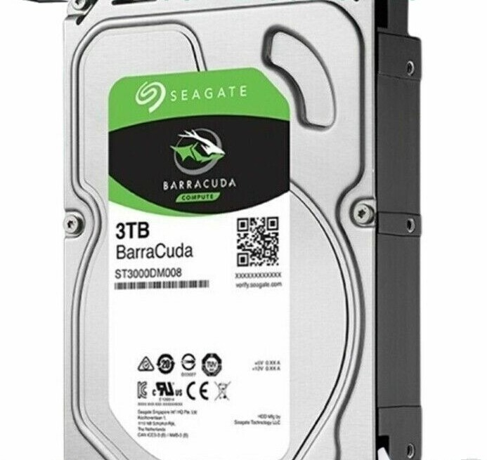 ST3000DM008 Seagate BarraCuda Internal 3 TB 3.5" Hard Drive 7200RPM SATA 6Gb 64M