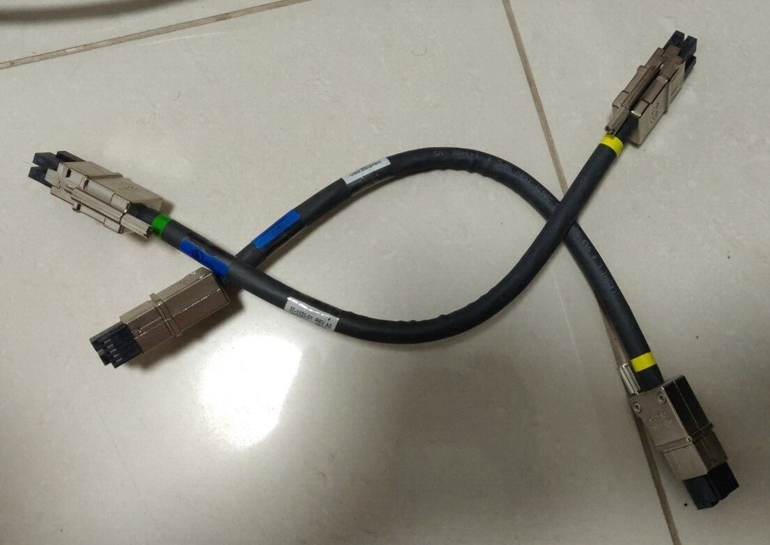 3x Cisco CAB-SPWR-30cm 37-1122-01 Catalyst 3750X Stack Power Cables