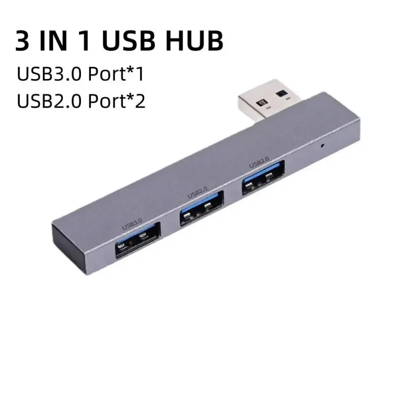 3 IN 1 USB Hub 3 Port USB 3.0 Adapter Portable Mini Docking Stations Ultra-Slim