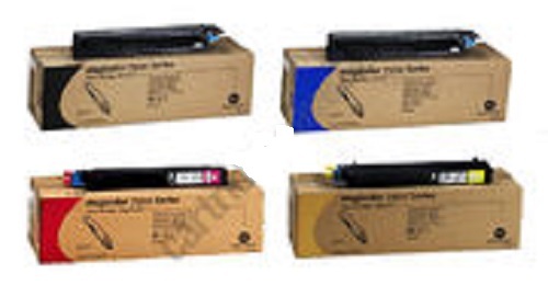4 Genuine Toner Konica Minolta MagiColor 7300 / 1710531-100 1710530-001 002 003