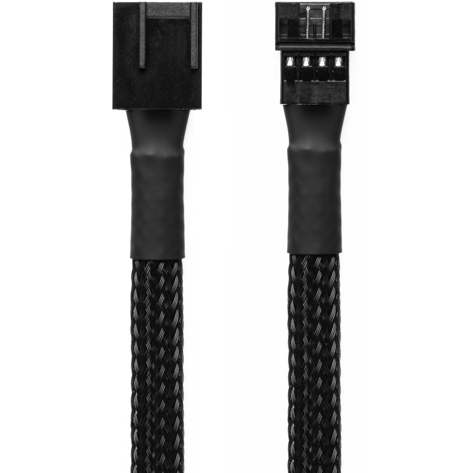 CRJ Micro 4-Pin GPU Fan Header Adapter Cable - 12-inch (30cm), Black Sleeved ...