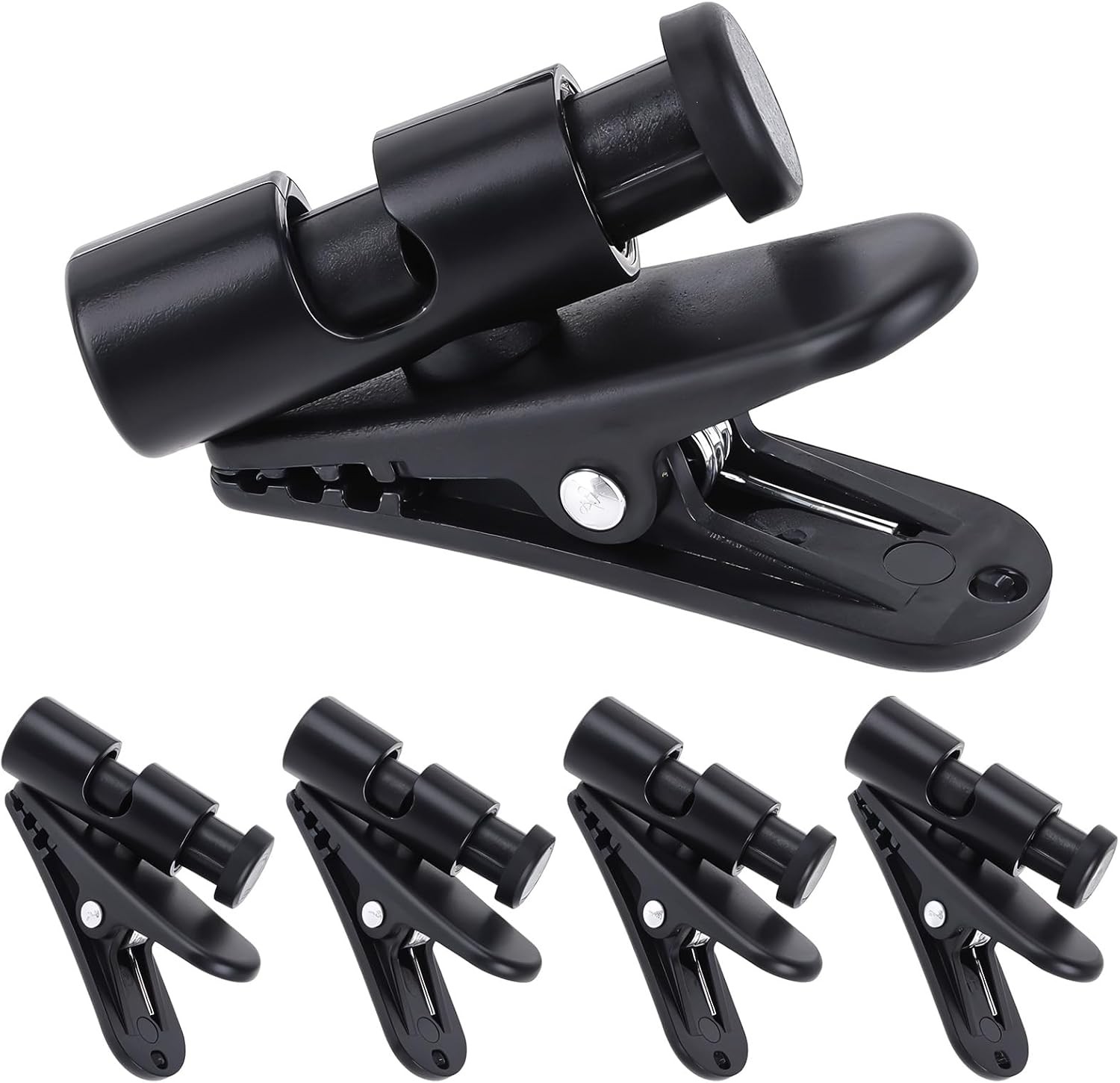 5 Pack Headphone Cable Clips Rotatable Earphone Wire Cord Clamp Holder Black