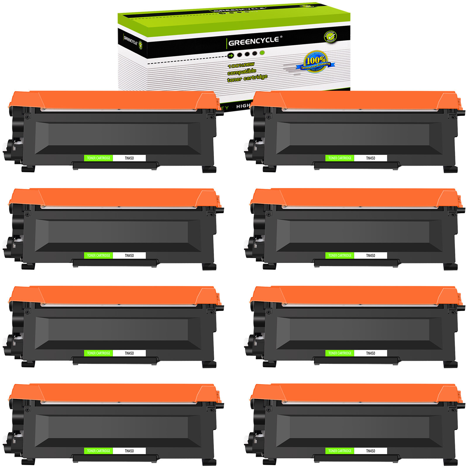 8PK TN450 Toner Cartridge Fits For Brother Hl-2242 2240 2280dw Mfc-7860 7460dn