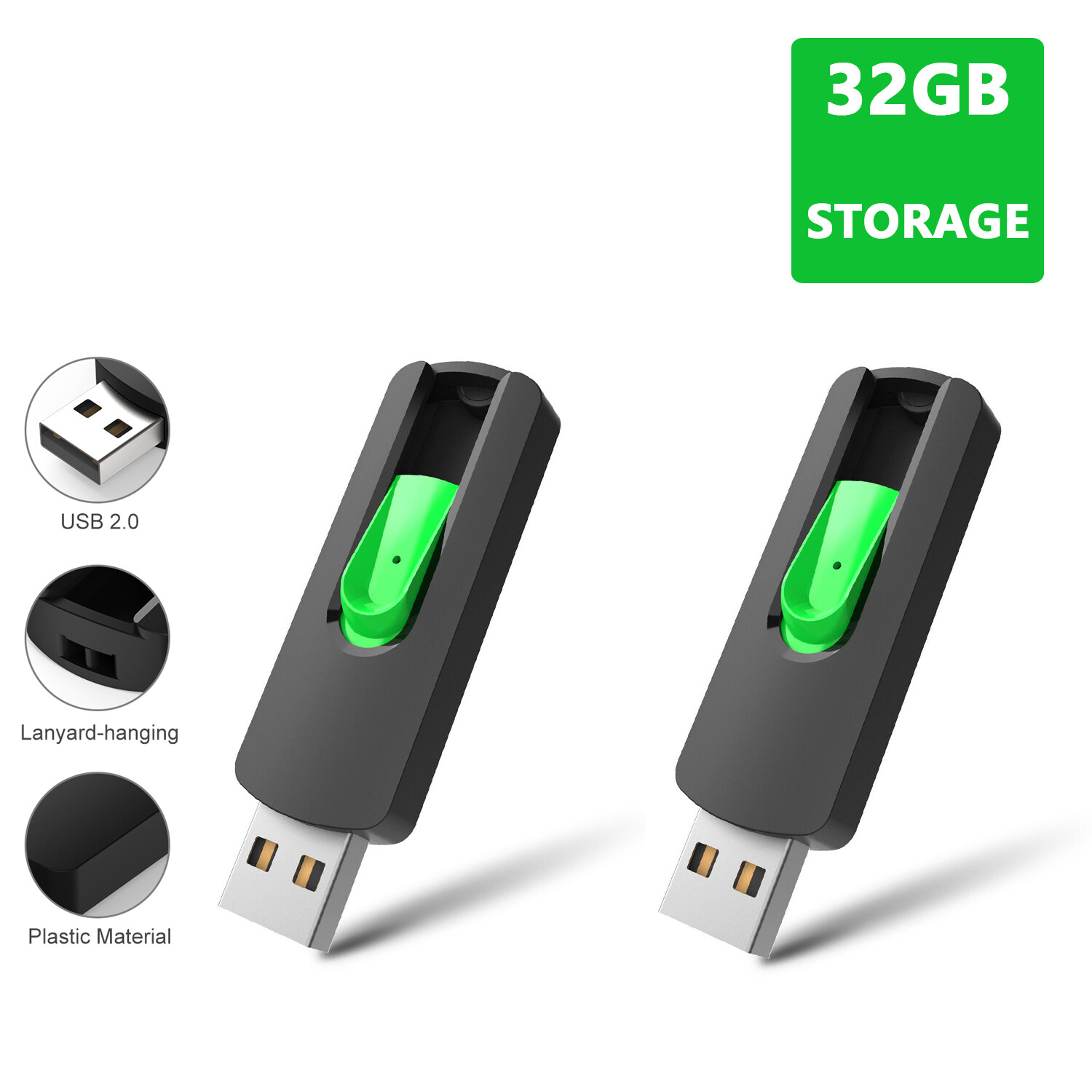 32GB USB 2.0 Flash Drive Memory Stick Storage Blank Media U Disk USB Drives Lot