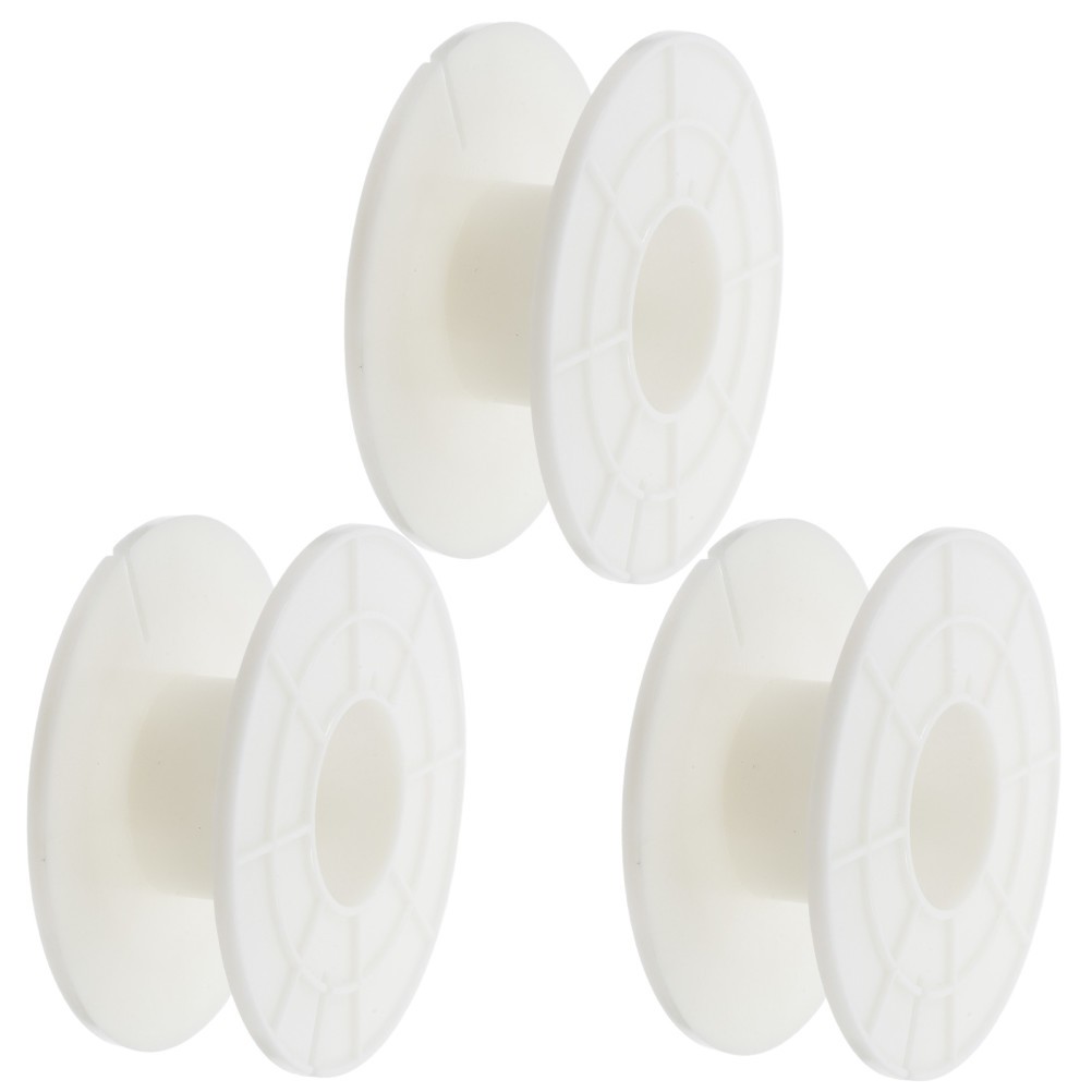Durable White Plastic Cord Storage Reel Wire Carrier Compact Lightweight 3Pcs