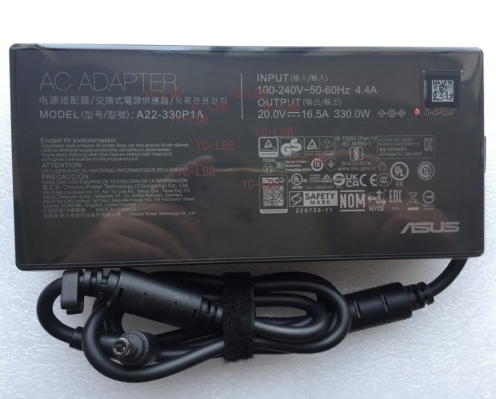New Original ASUS ROG Strix G18 G814JZ-G18.I94080 A22-330P1A 330W 20V AC Adapter