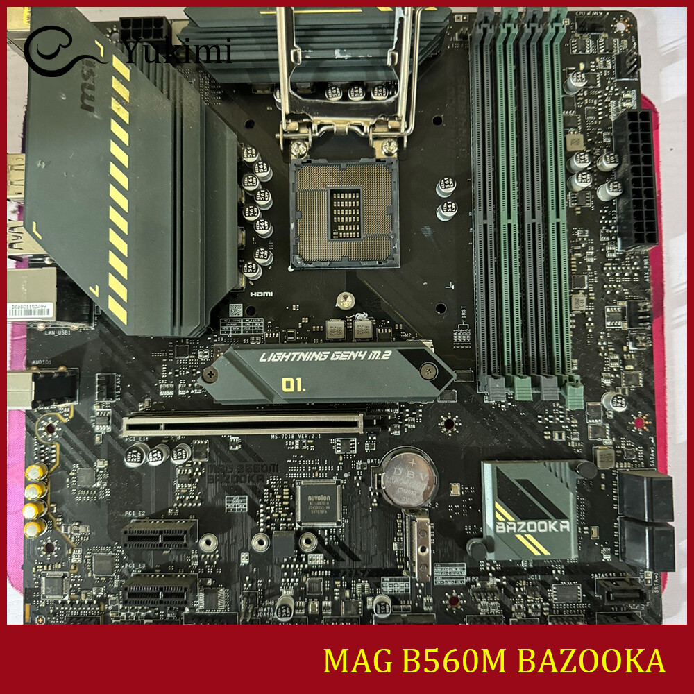 FOR MSI MAG B560M BAZOOKA DDR4*4 128GB LGA1200 Micro-ATX Motherboard Test OK