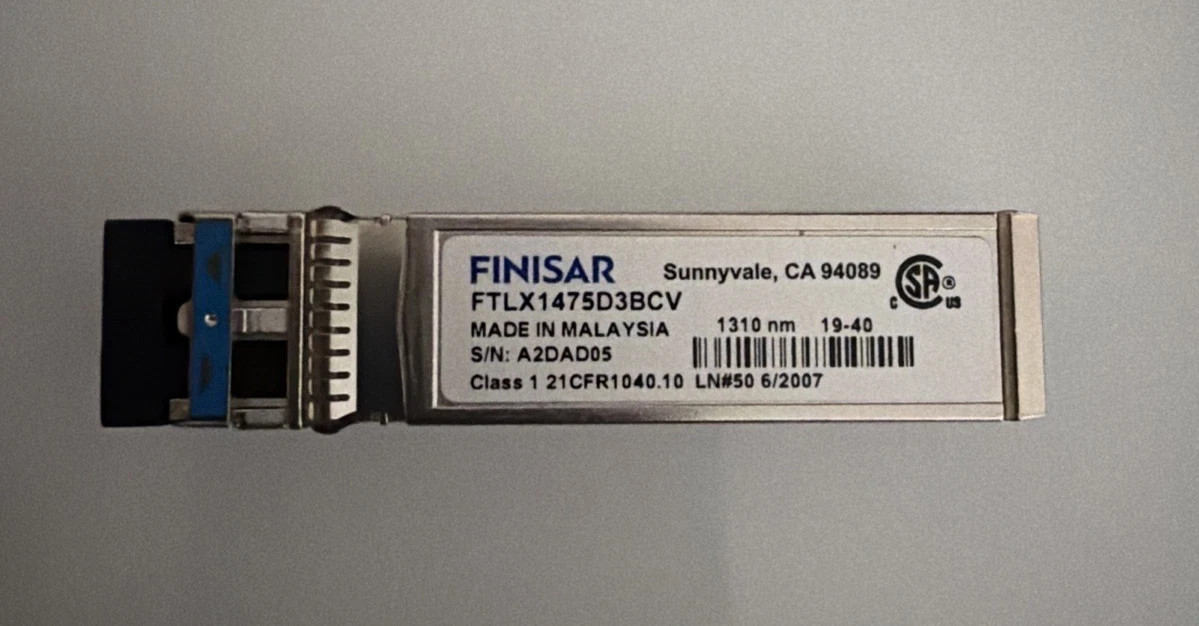 Finisar FTLX1475D3BCV 10GBase-LR/LW 1000Base-LX 1Gb/10Gb SFP+ LC 10km 1310nm SMF