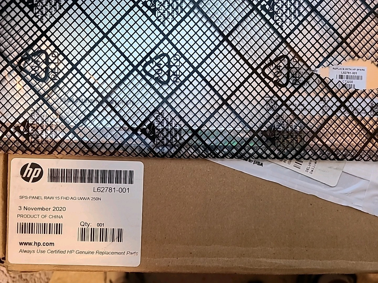 NEW HP Spare Part L62781-001 Laptop LCD LED Screen 15.6" FHD Replacement Panel