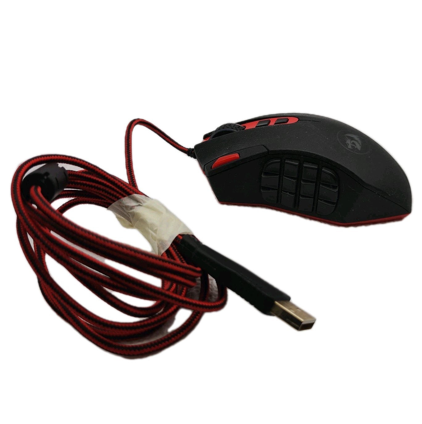 Red Dragon Wired MMO Gaming Mouse 12400 DPI w/ 18 Buttons, RGB Lights, M901-2