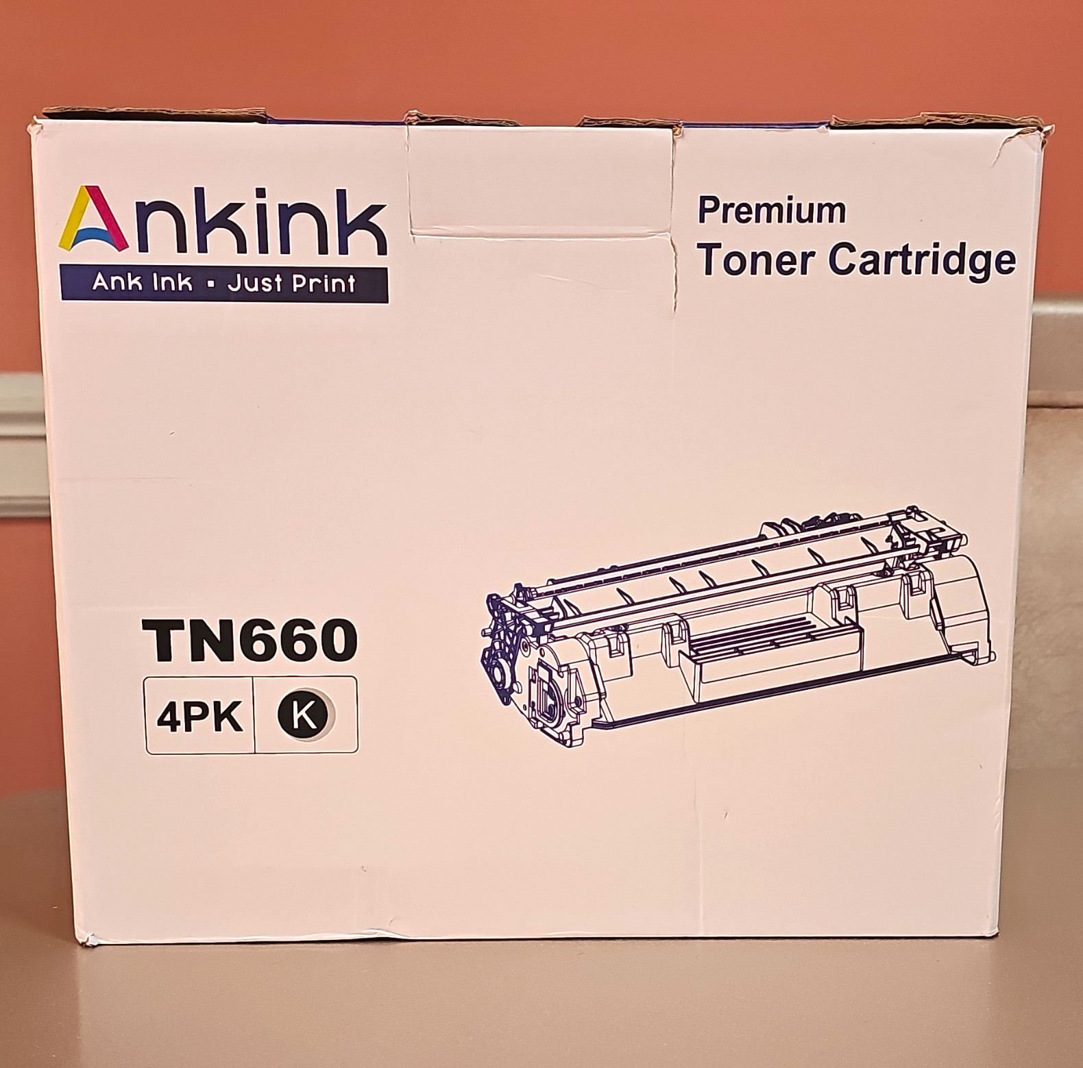 Ankink TN660 Compatible Black Laser Toner Cartridge 4-Pack for Brother