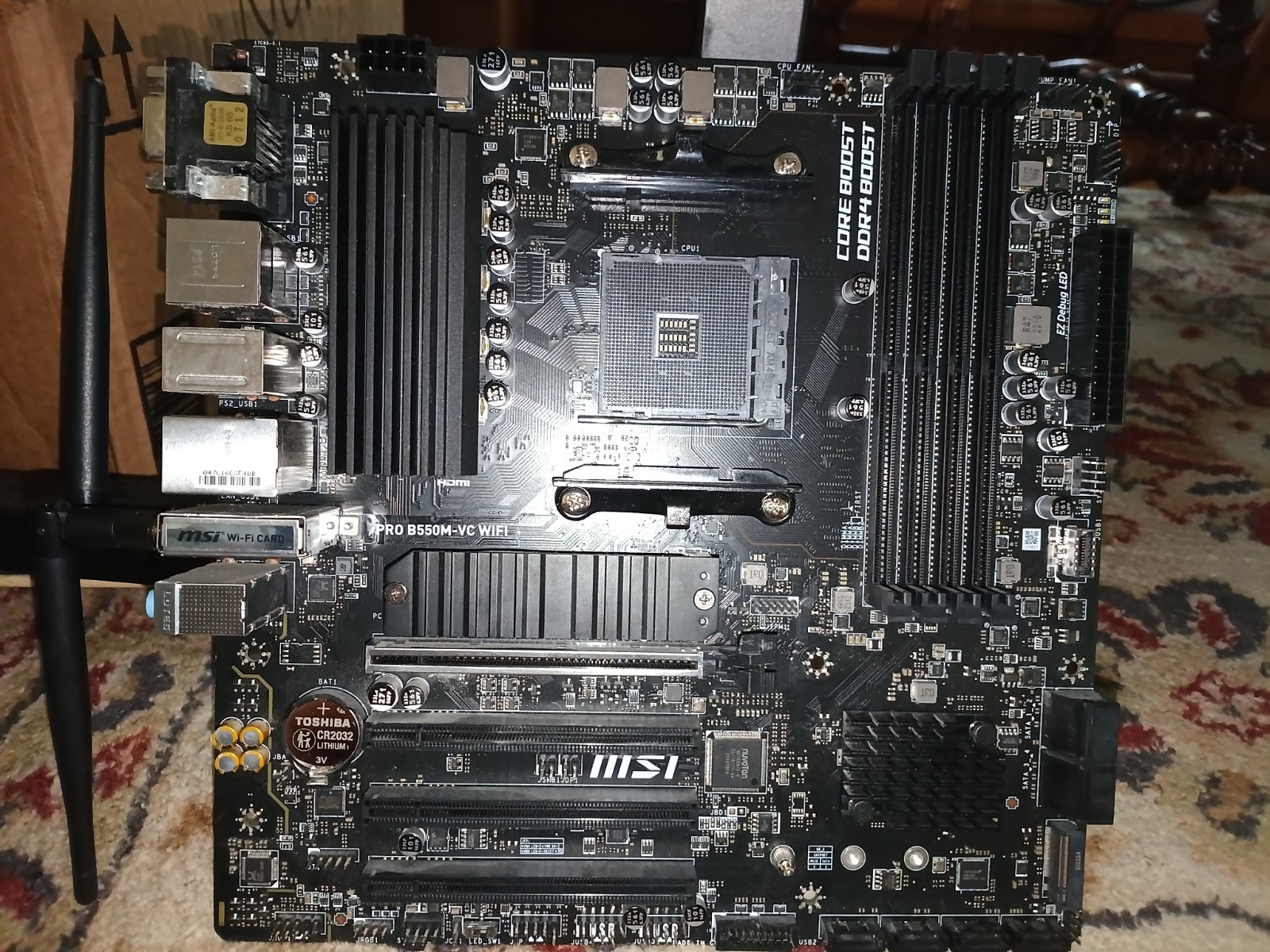 msi PRO B550M-VC WIFI microATX AM4 Motherboard Tested, Pls Read Description 