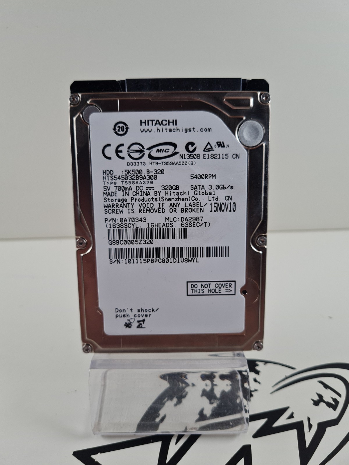 Hitachi Hard Drive 2.5 inch 320GB HDD 5K500 B-320 HTS545032B9A300