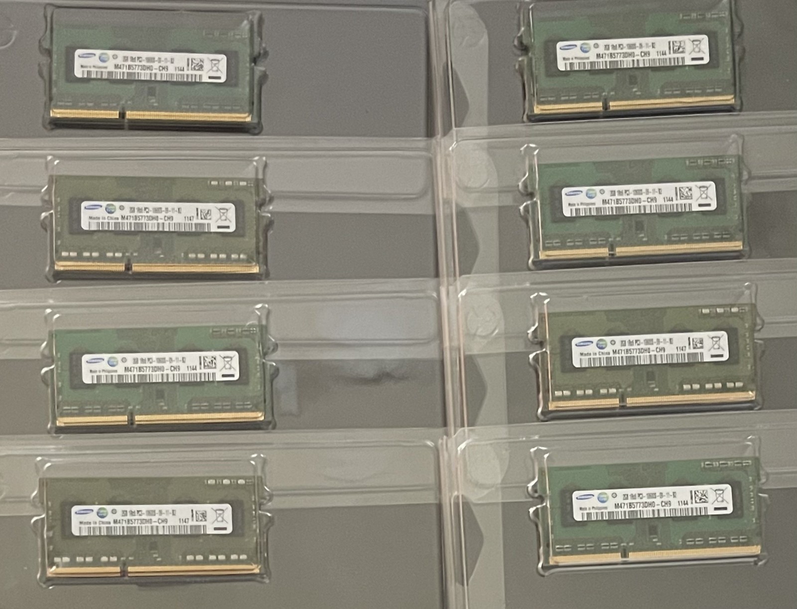 Samsung 2GB 1RX8 PC3-10600S DDR3 1333mhz 204pin Memory RAM CL9 [PACK OF 8]