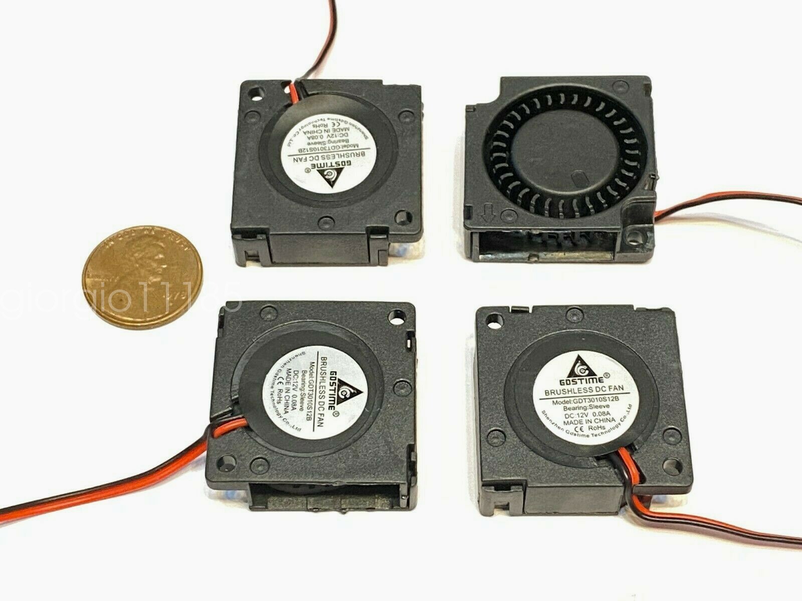 4 Pieces 12v 3010 blower fan computer 3cm 30mm cpu small 3d printer GDSTime