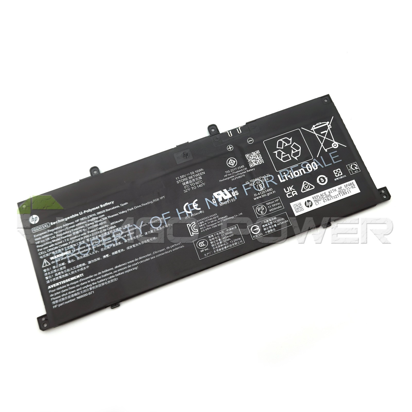 New Genuine GD03XL Laptop Battery for HP Envy x360 2-in-1 14-fa 14-fc N66215-005