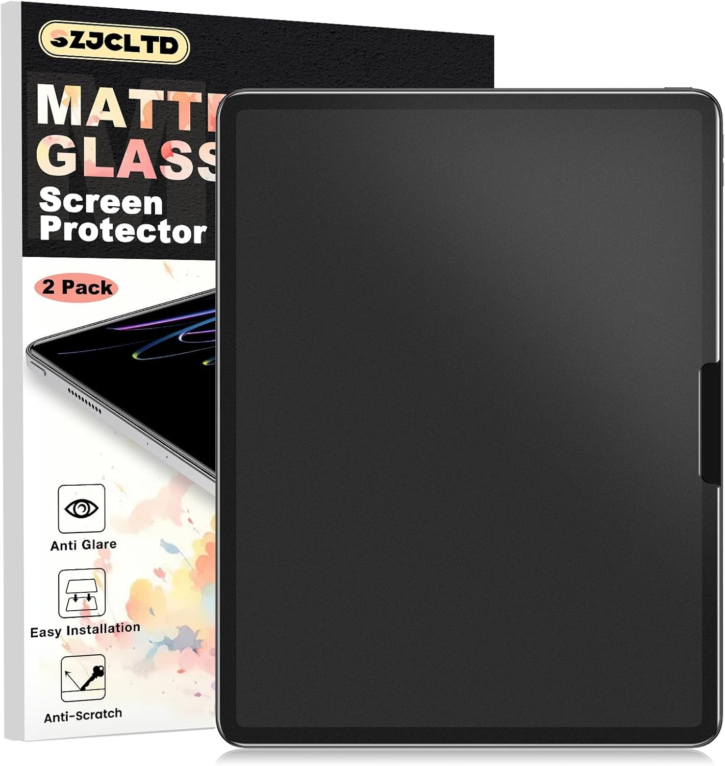 2 PACK Matte Glass Screen Protector for iPad Pro 11 inch, Anti-Glare/9H Tempered