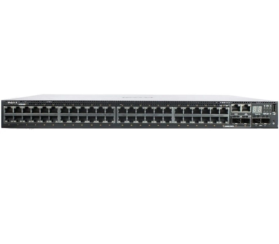 Dell Networking N3048P 48P 1GbE PoE+ 2P SFP+ Switch - 