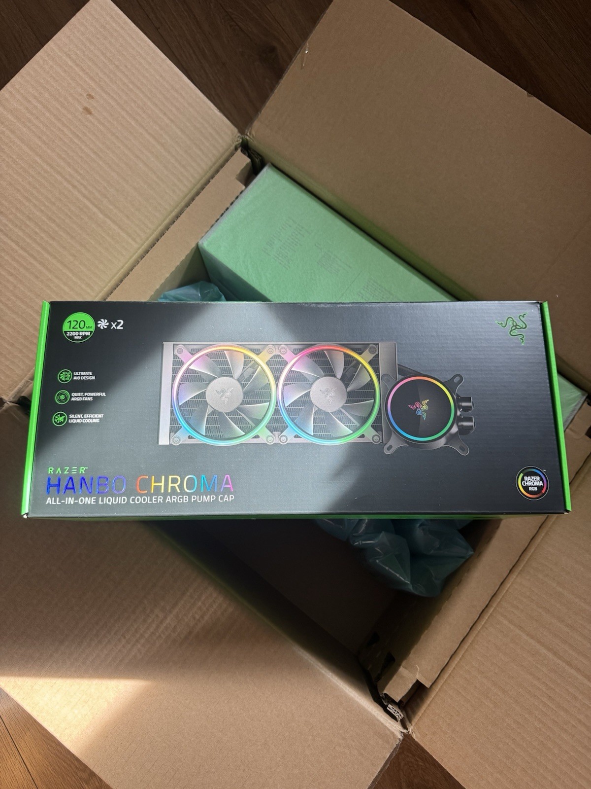Razer Hanbo Chroma RGB AIO Liquid Cooler 240MM (ARGB Pump Cap) NIB