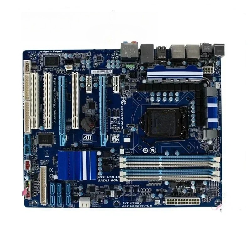 For Gigabyte GA-P55A-UD3R Motherboard skt 1156 DDR3 Intel P55 MotherBoard Tested