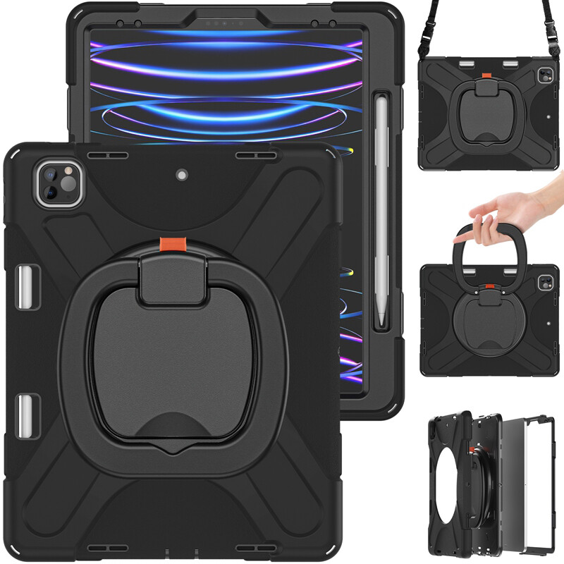 Rotating Shockproof Carry Tablet Case For Apple iPad Pro 12.9 Pro 11 Pro 10.5