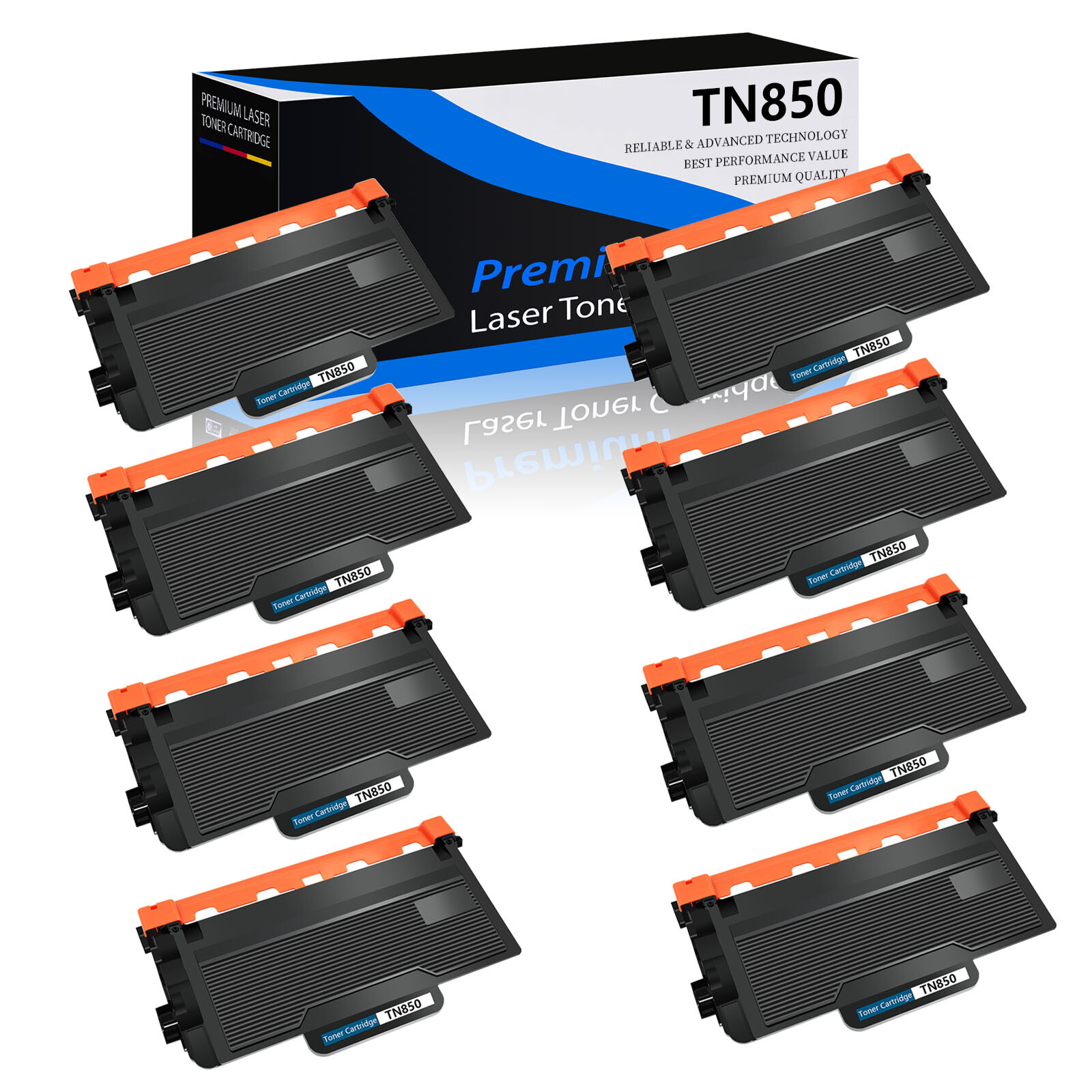 8PK Black TN850 Toner Cartridge for Brother DCP-L5500DN DCP-L5600DN DCP-L5650DN