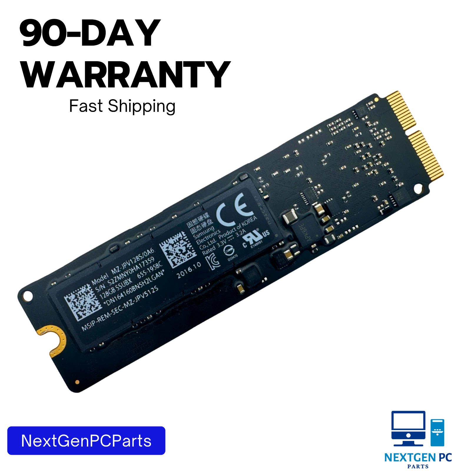 Apple Samsung 128GB PCIe SSD MZ-JPV128S/0A6 655-1958C OEM