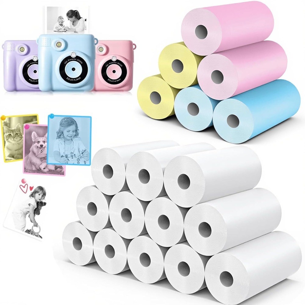 18 Rolls Free Thermal Paper Refill Compatible with Most Kids Instant Print