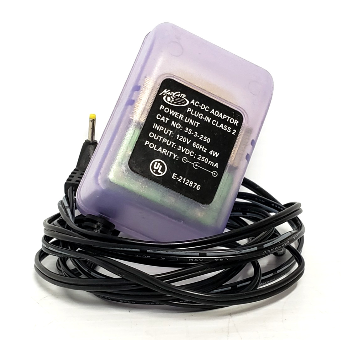 Mad Catz Nintendo GameBoy Color GBC Pocket GBP AC Adapter Power Supply 35-3-250