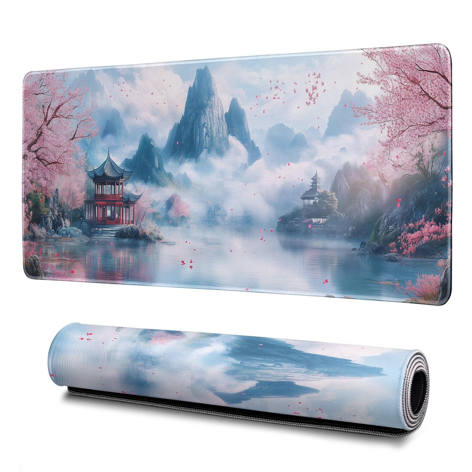 Cherry Blossom Watercolor Extended-31.5x11.8 Inch, 