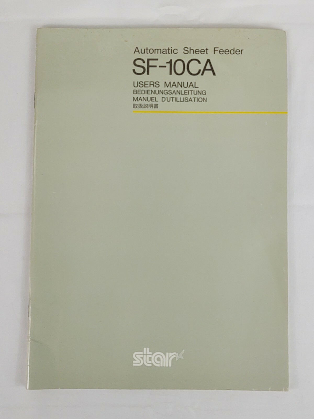 Vintage 1991 Star Micronics Automatic Sheet Feeder SF-10CA User's Manual Printer