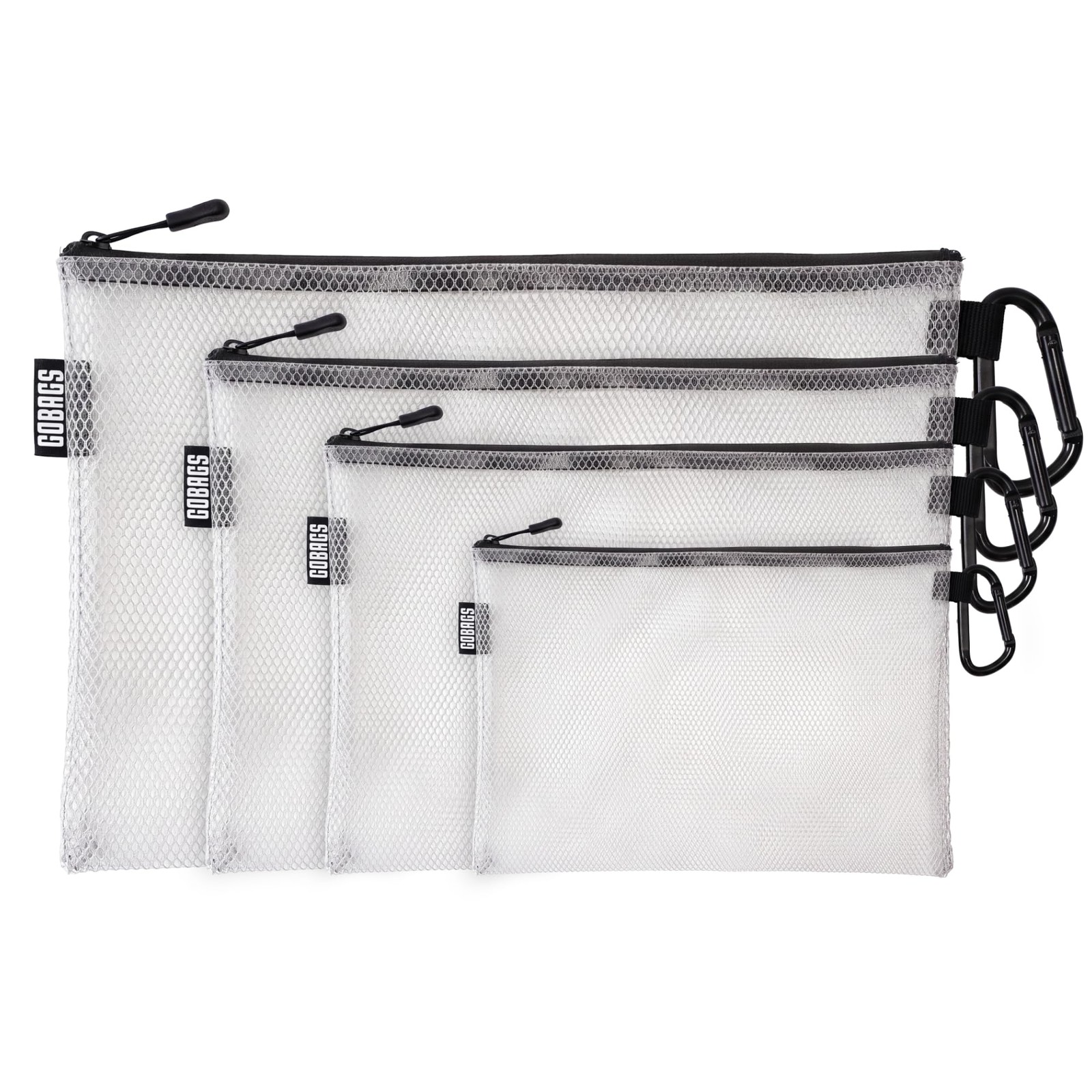 Air Production Multi-size Clear Zipper Pouch – Cable Organizer & Travel Gear Bag