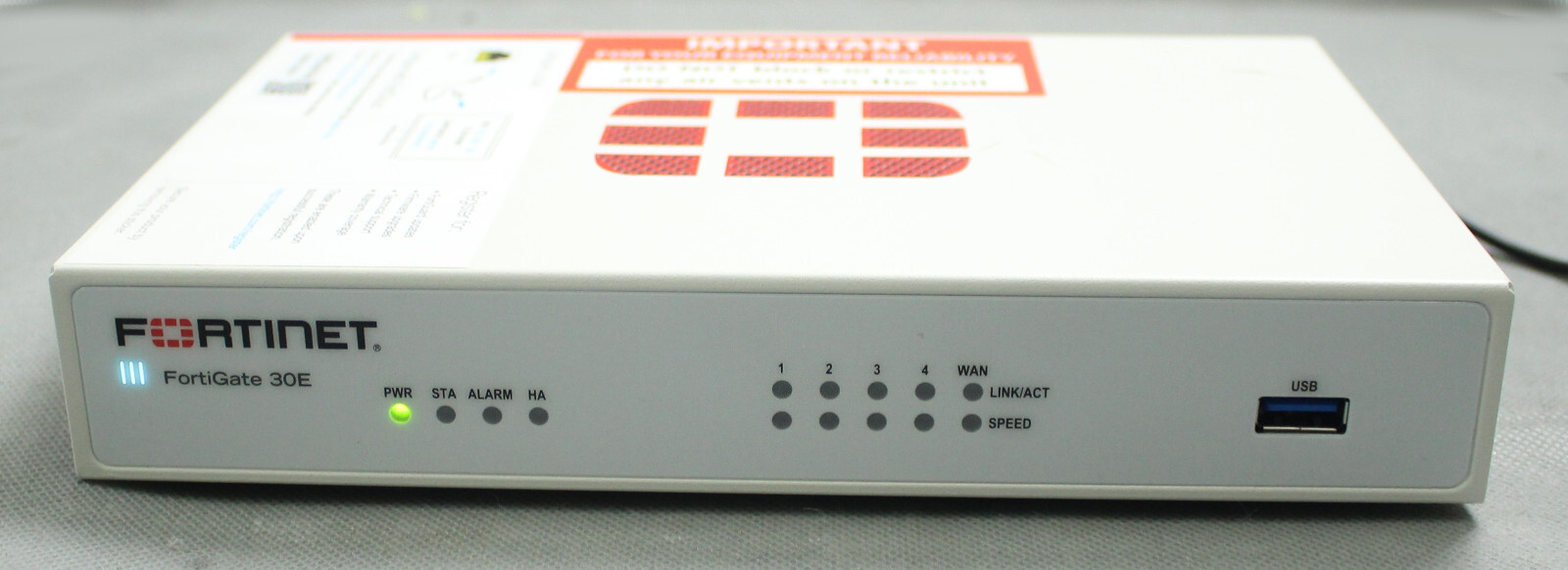Fortinet FortiGate 30E FG-30E Security Firewall P17455-05-01 -NO AC ADAPTOR