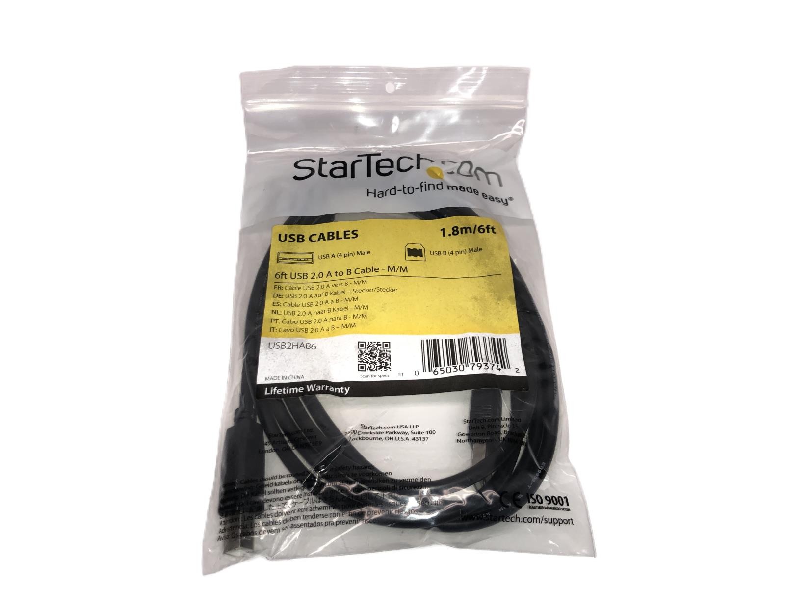 (Lot of 10) StarTech.com USB 2.0 Cable - M/M / USB2HAB6 - NEW open box