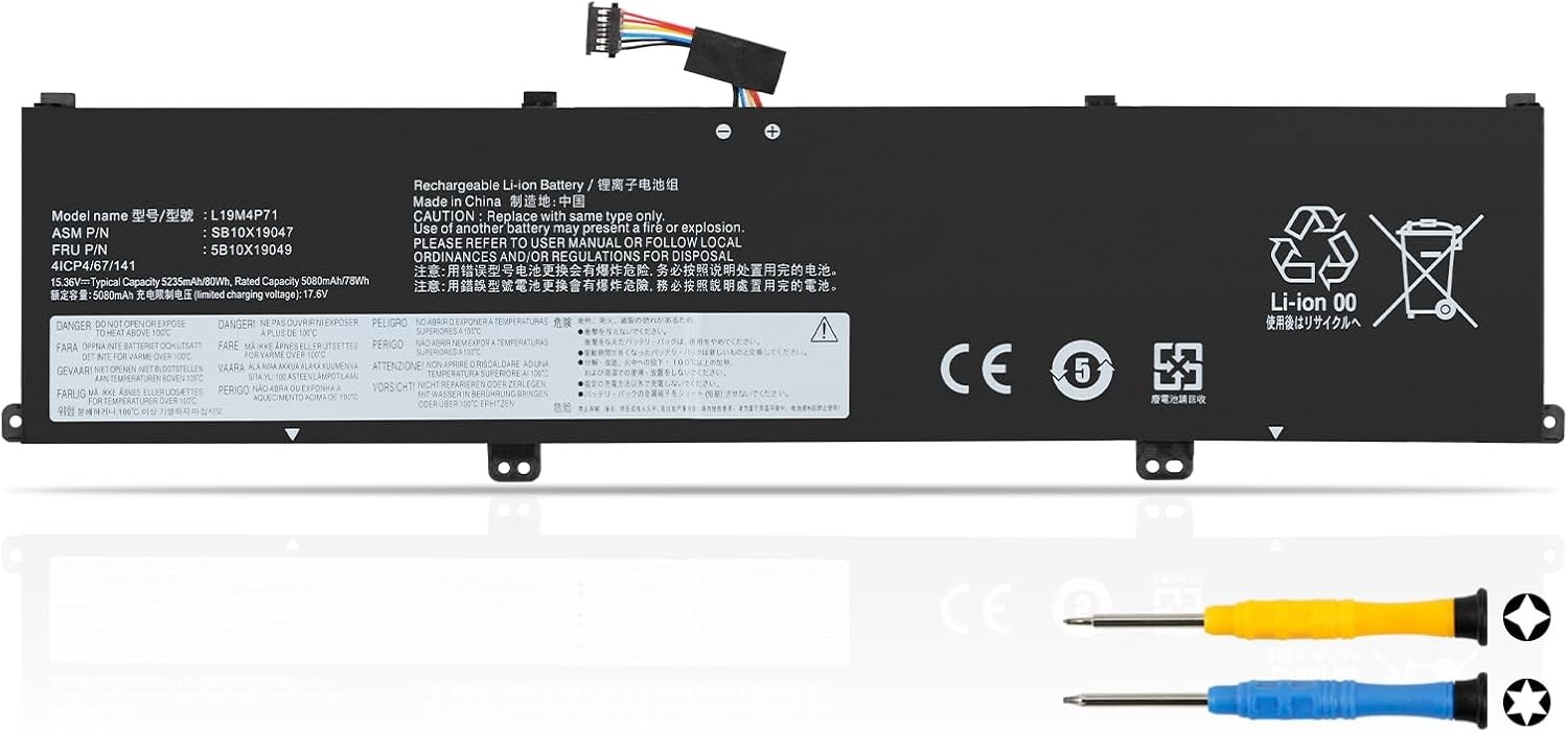 L19M4P71 L19C4P71 Laptop Battery for Lenovo ThinkPad X1 Extreme P1 3rd Gen