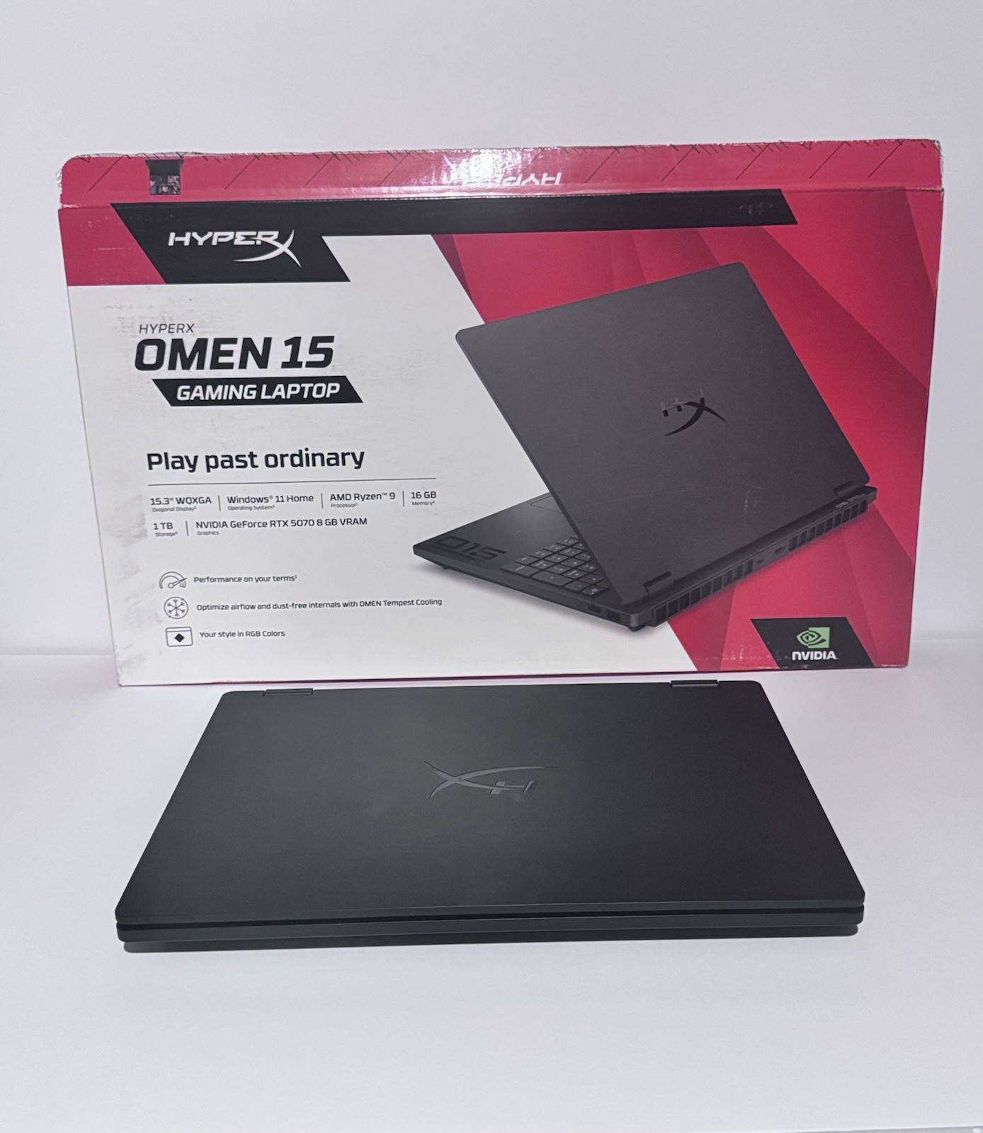 HyperX OMEN 15.3" WQXGA 180Hz 2.5K IPS Laptop Ryzen 9 8940HX RTX 5070 1tb 16gb
