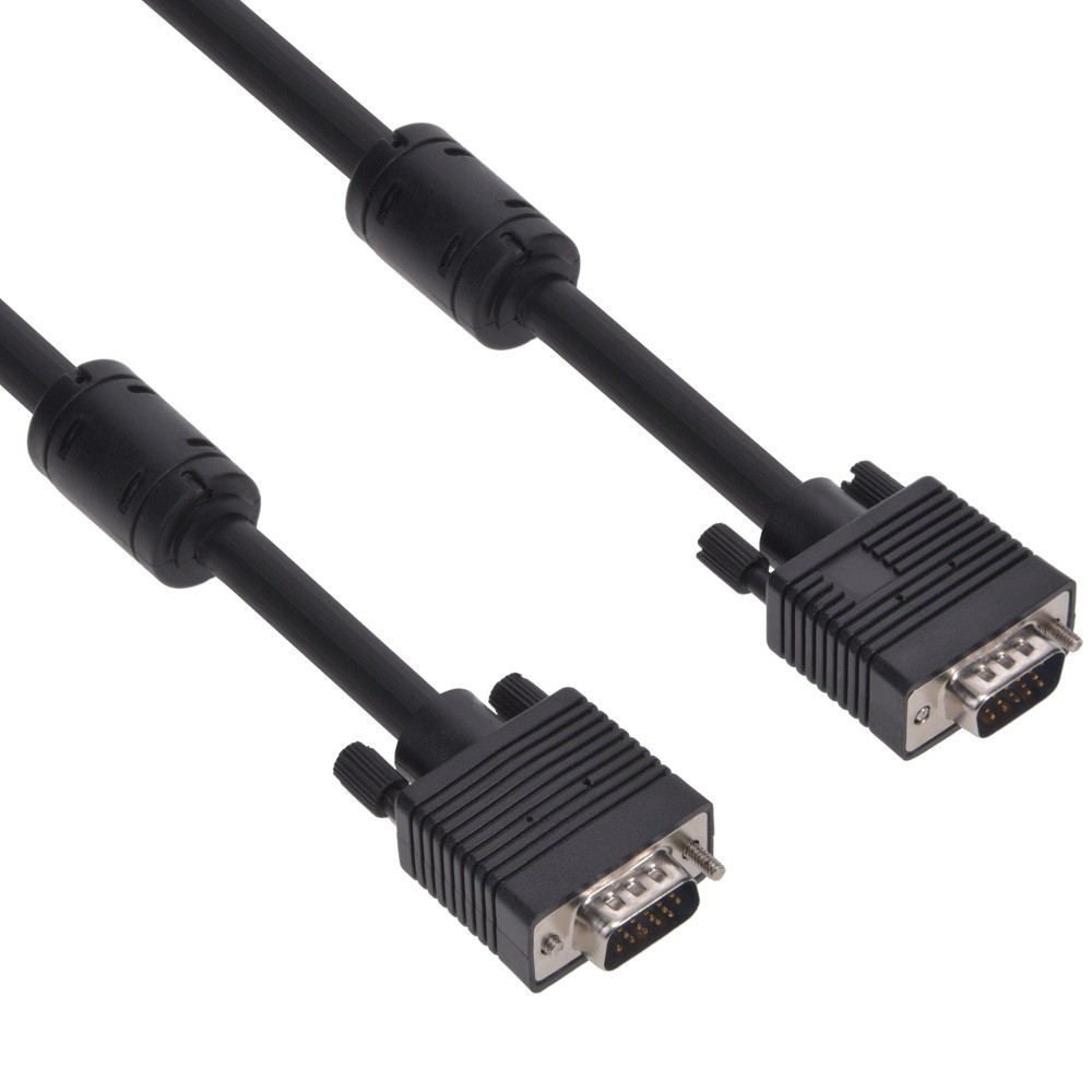 10 Pack of 50Ft SVGA Male to Male Cable w/Ferrite Core
