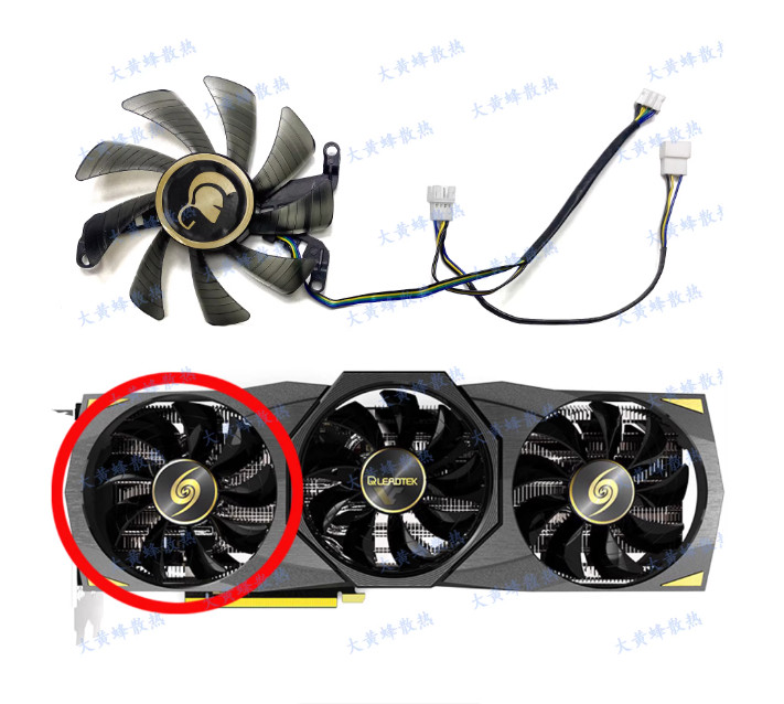 For LEADTEK RTX3090 3080ti 3080 3070ti WinFast Graphics Card Cooling Fan