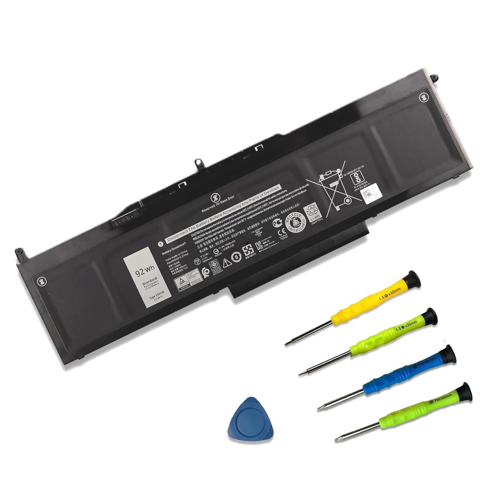 VG93N 92Wh 6-Cell Laptop Battery with Dell Precision 15 3520 3530 M3520 M3530...